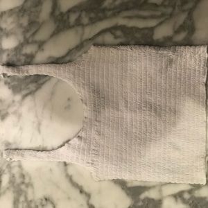 white ribbed tank top